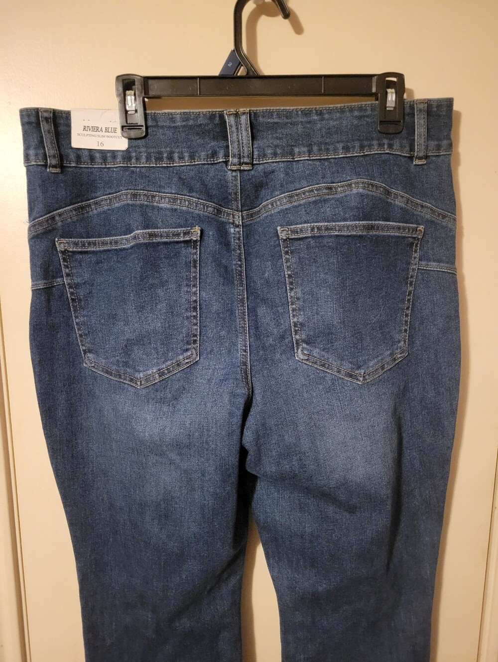 Riviera Straight-Leg Dark Blue Denim Jeans. T18